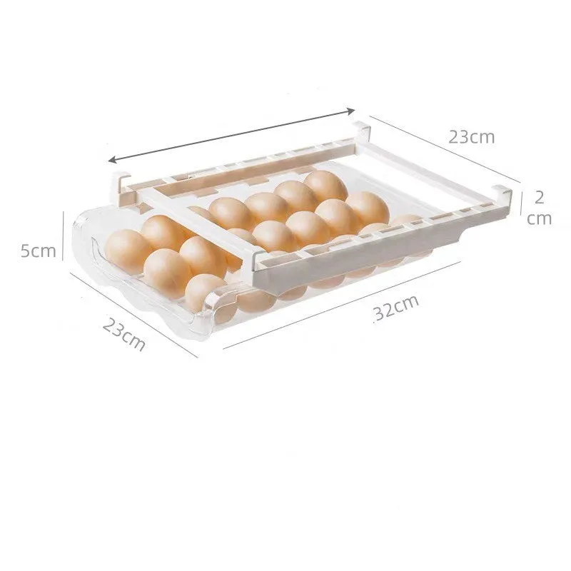 Adjustable Refrigerator Storage Rack - Space-Saving with Pull-out Drawer
