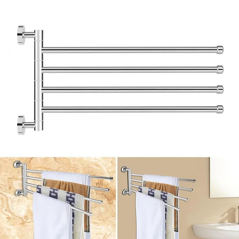 Anti-rust Stainless Steel Rotating Towel Rack Bathroom Accessory