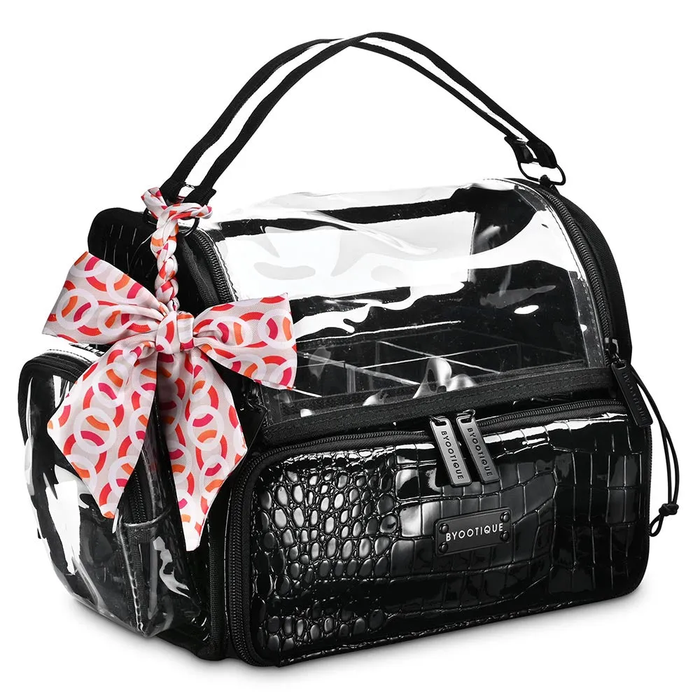 Byootique Makeup Storage Box with Acrylic Makeup Brush Holder