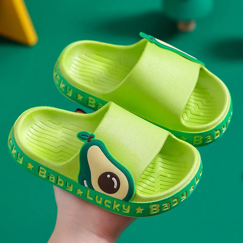 Dunnmall Children's Slippers Summer Boys' Bathroom Bath Indoor Non-Slip Soft Bottom Baby Home Cartoon Cute Girls' Sandals
